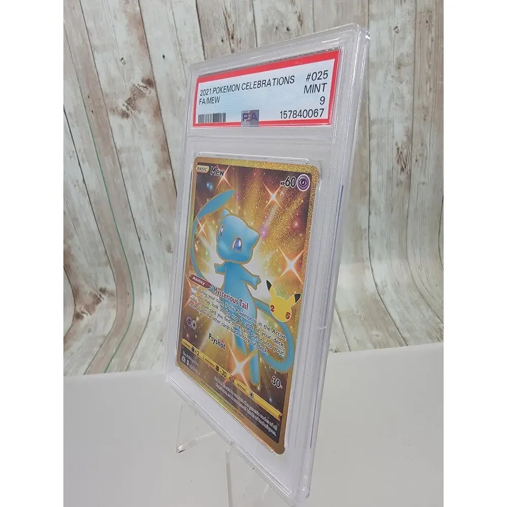 Mew 025/025 Gold Full Art Celebrations 25th Anniversary Pokemon Card PSA 9